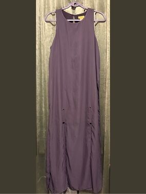Wrangler Black Chiffon Maxi Dress With Front Slits